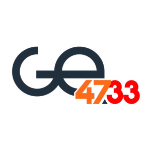 Logo de GE 47.33 avec des éléments graphiques stylisés.